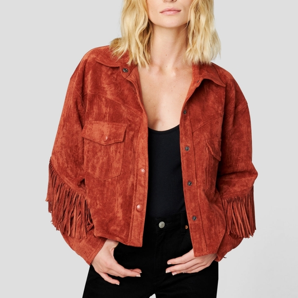 Blank NYC Faux Suede Shacket Size S NWT - Picture 2 of 12